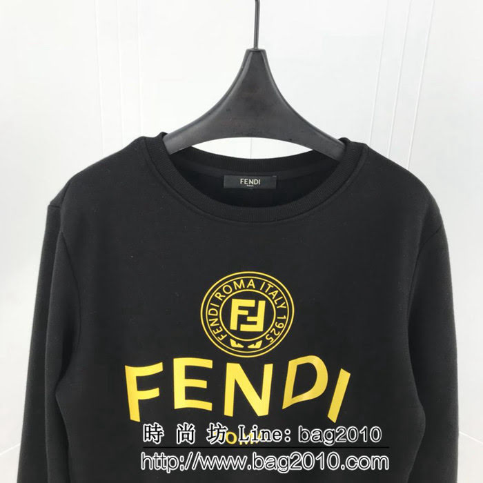 Fendi芬迪 18ss秋冬新款套頭衛衣 定制純棉加絨面料 高版本男女同款 ydi2058